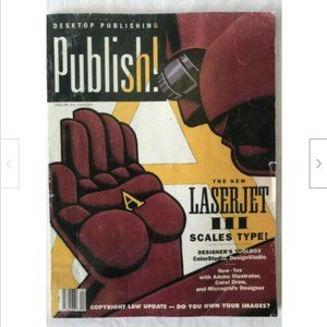 Apr 1990 Publish! Desktop Magazine Laser Jets, Logo Creation, ColorStudio, Corel